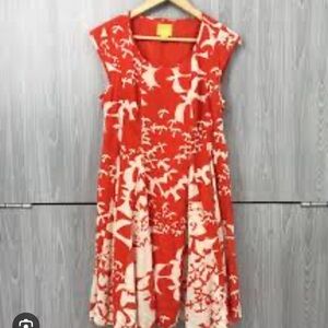 Maeve Red and White Mini Dress